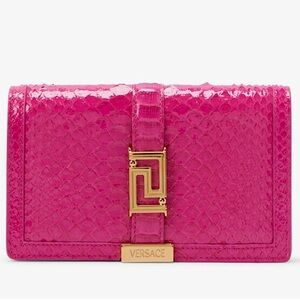 🔥RARE🔥 NWT Versace Wallet On Chain Greca Goddess Phyton